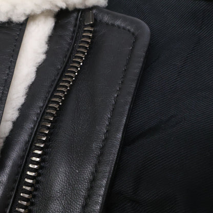 Christian Dior クリスチャンディオール 美品 国内正規 358G44AL841 ラムスキン ムートンファー ウールxカシミア ニット切り替えベスト ジャケット