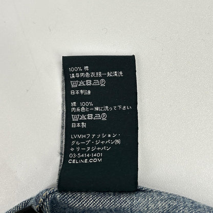 CELINE セリーヌ 2T187459N ブルー コットン100 ユニオンオーシャンウォッシュ デニムクロップドシャツ トップス