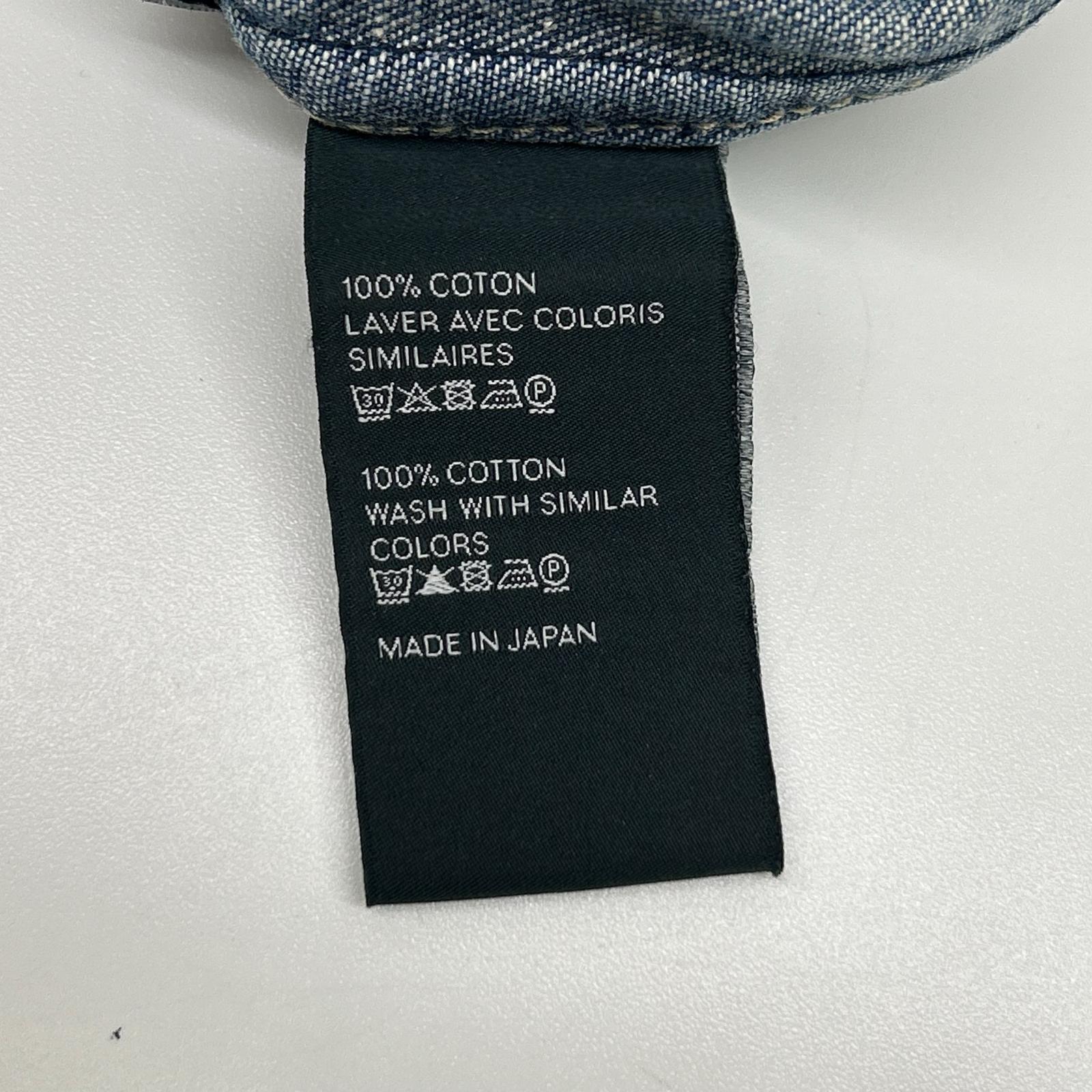 CELINE セリーヌ 2T187459N ブルー コットン100 ユニオンオーシャンウォッシュ デニムクロップドシャツ トップス