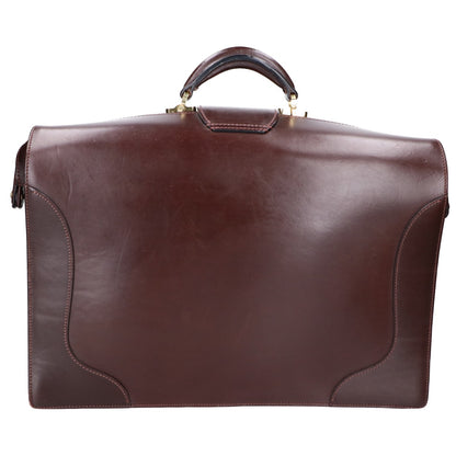 MANSOU Bridle leather three-gusset Dalles business bag/briefcase