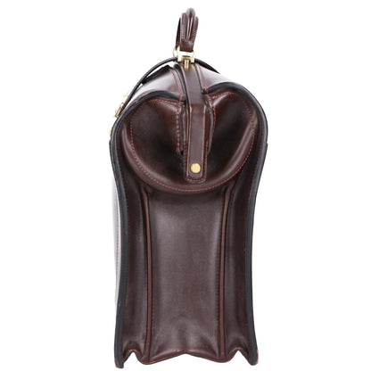 MANSOU Bridle leather three-gusset Dalles business bag/briefcase