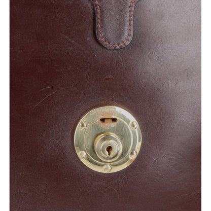 MANSOU Bridle leather three-gusset Dalles business bag/briefcase
