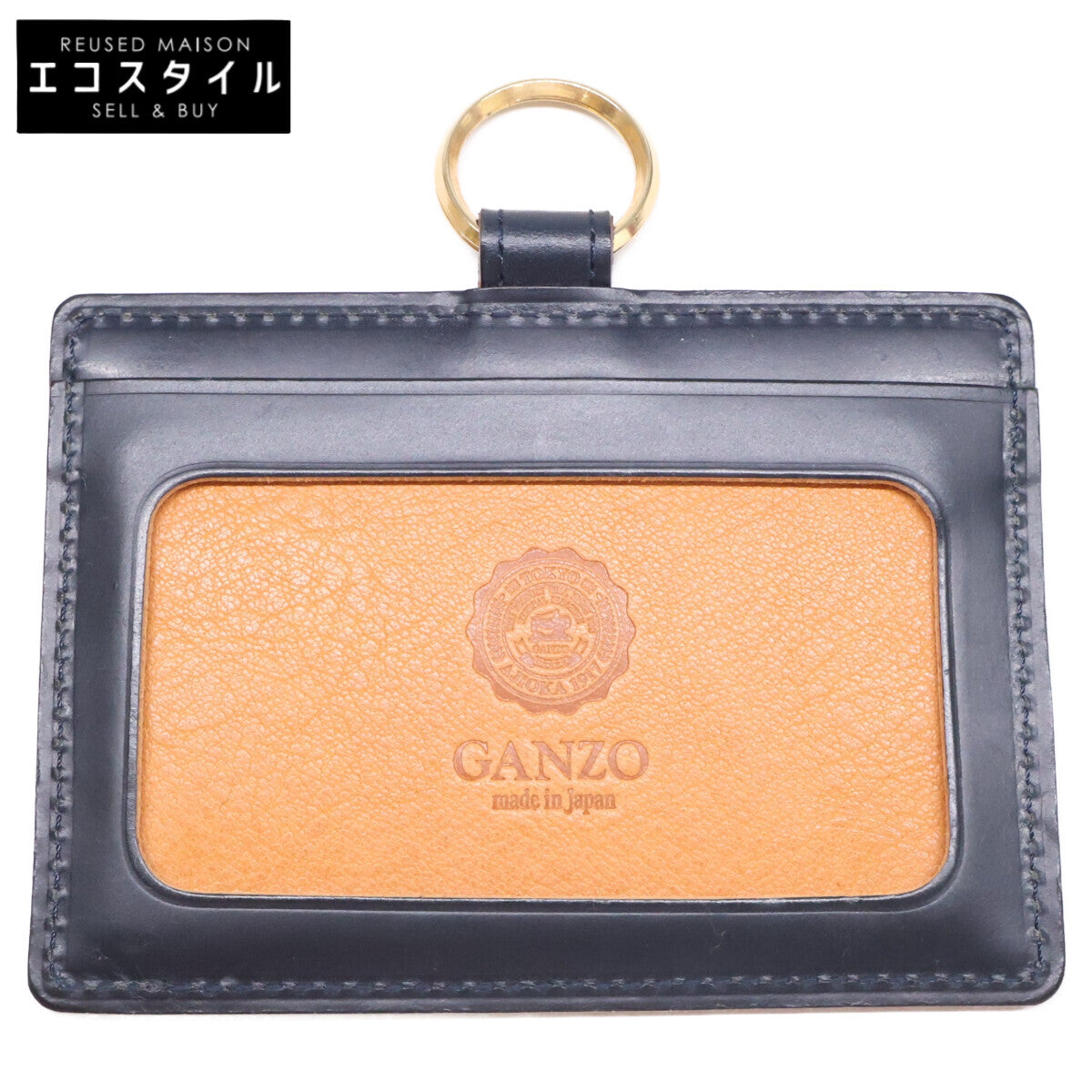 GANZO ガンゾ 【美品】57655 THIN BRIDLE シンブライドル IDケース カードケース