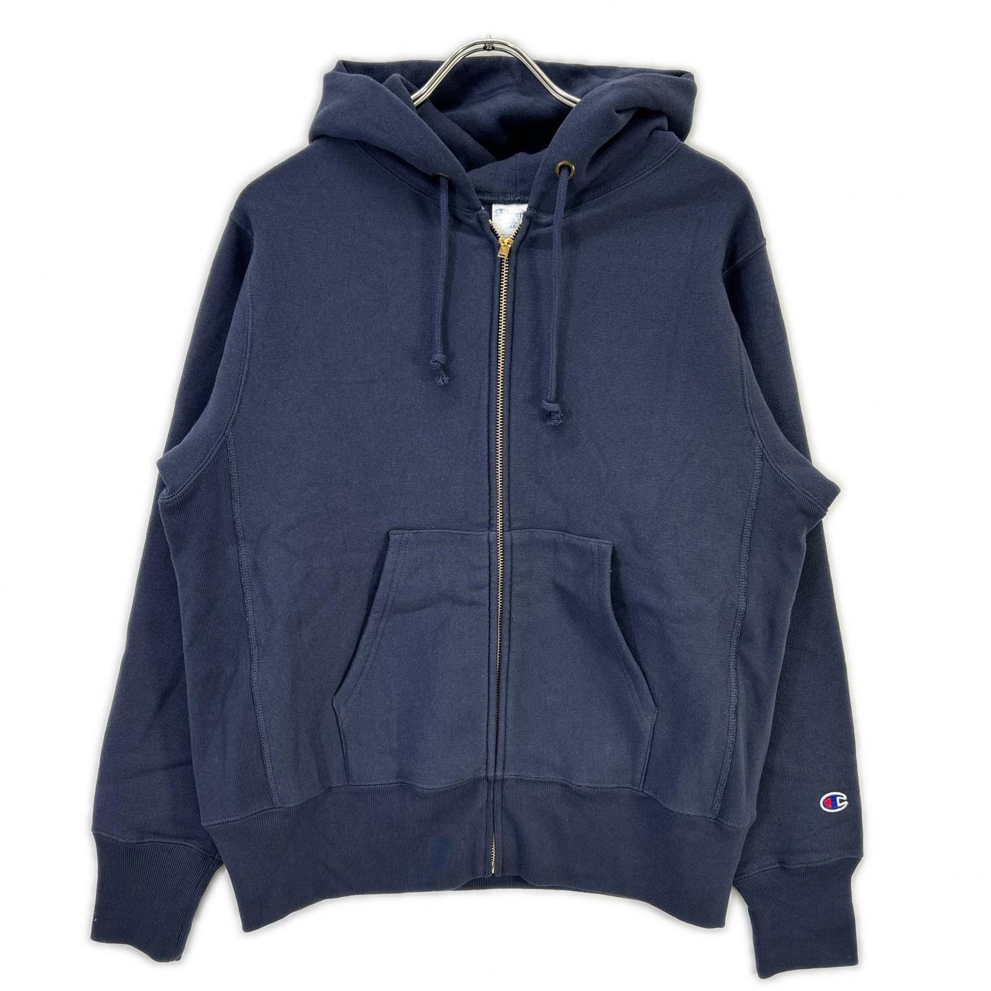 Champion チャンピオン C3-Y134 ネイビー Reverse Weave Zip Hooded Sweat ジップフーディ トップス