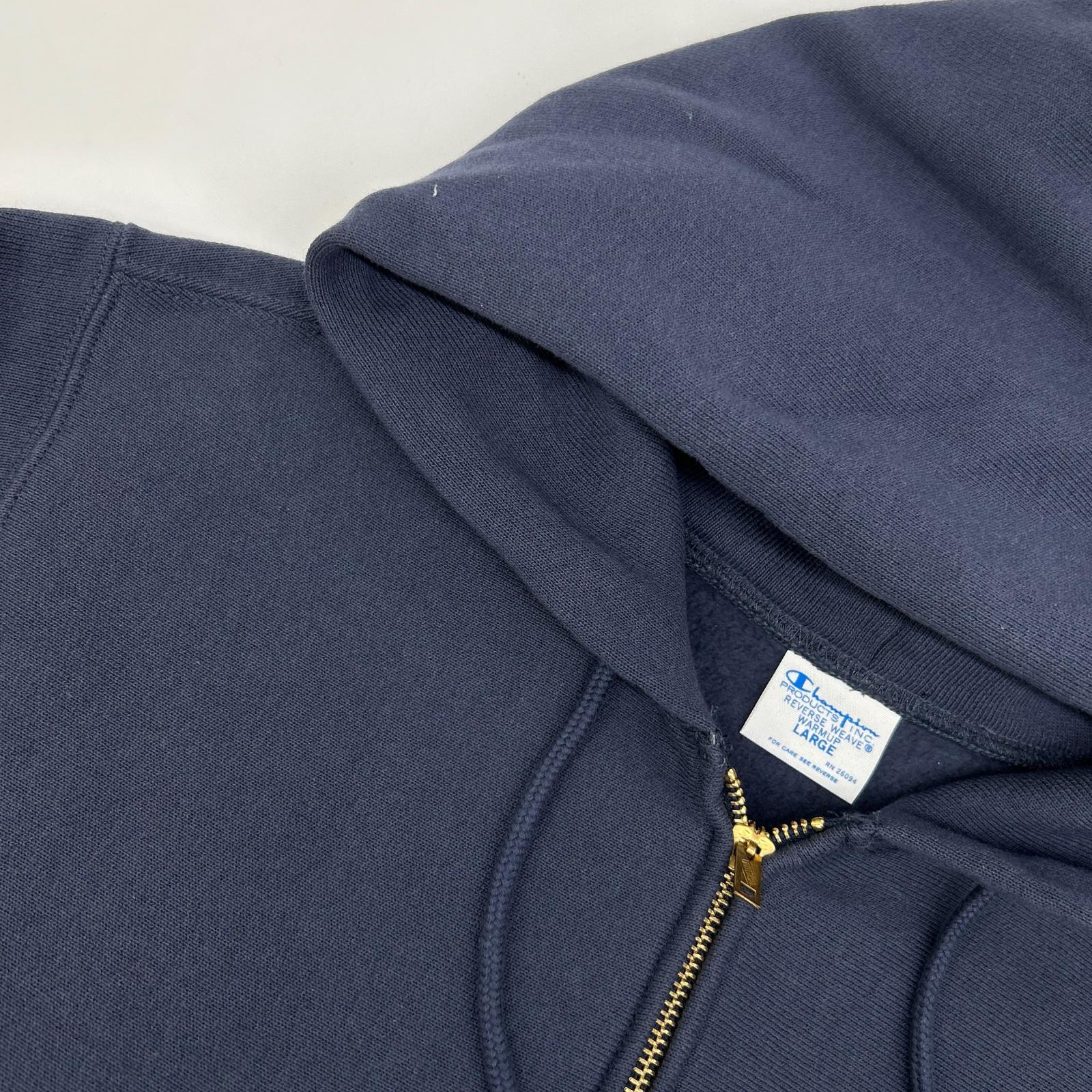 Champion チャンピオン C3-Y134 ネイビー Reverse Weave Zip Hooded Sweat ジップフーディ トップス