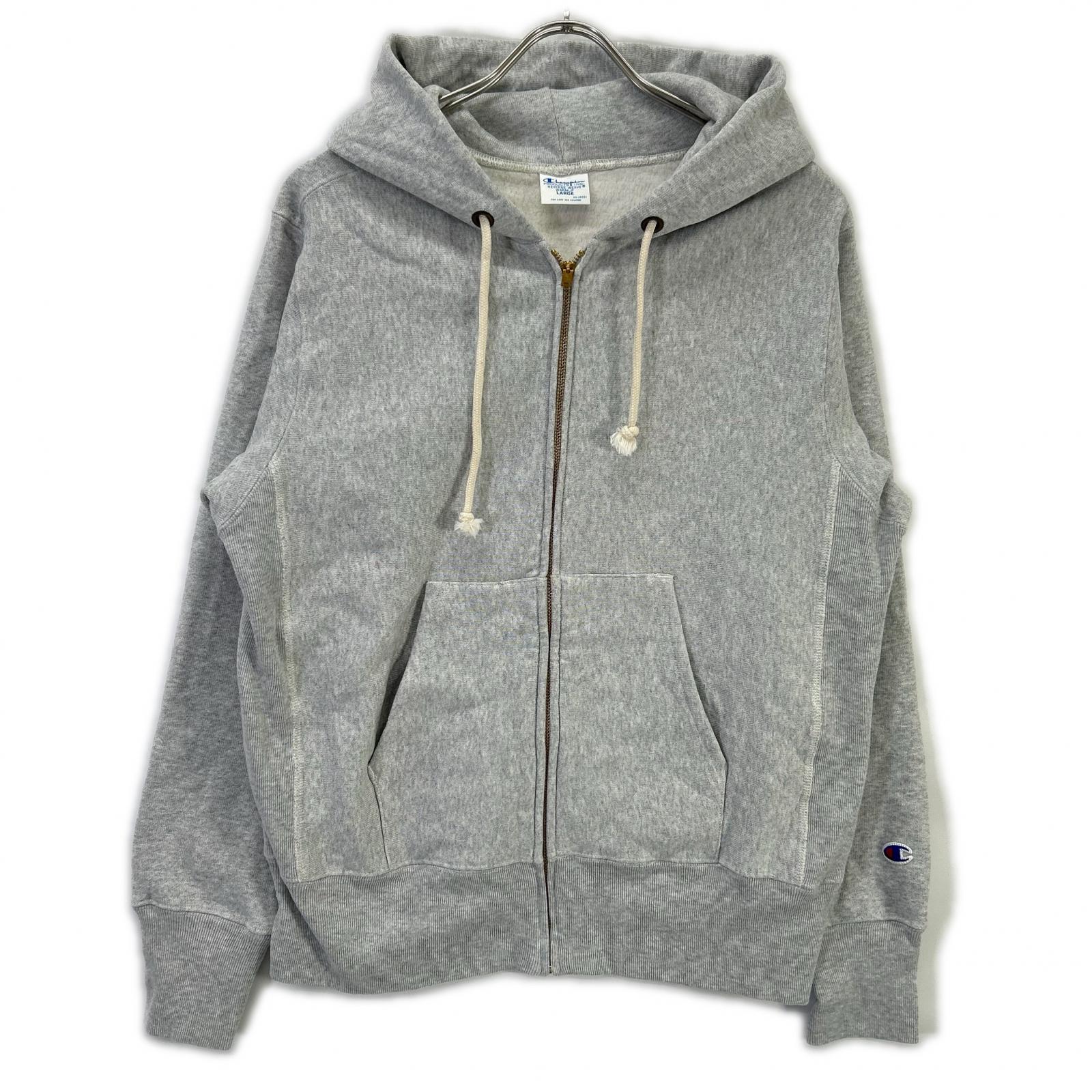Champion チャンピオン C3-Y134 グレー Reverse Weave Zip Hooded Sweat ジップフーディ トップス