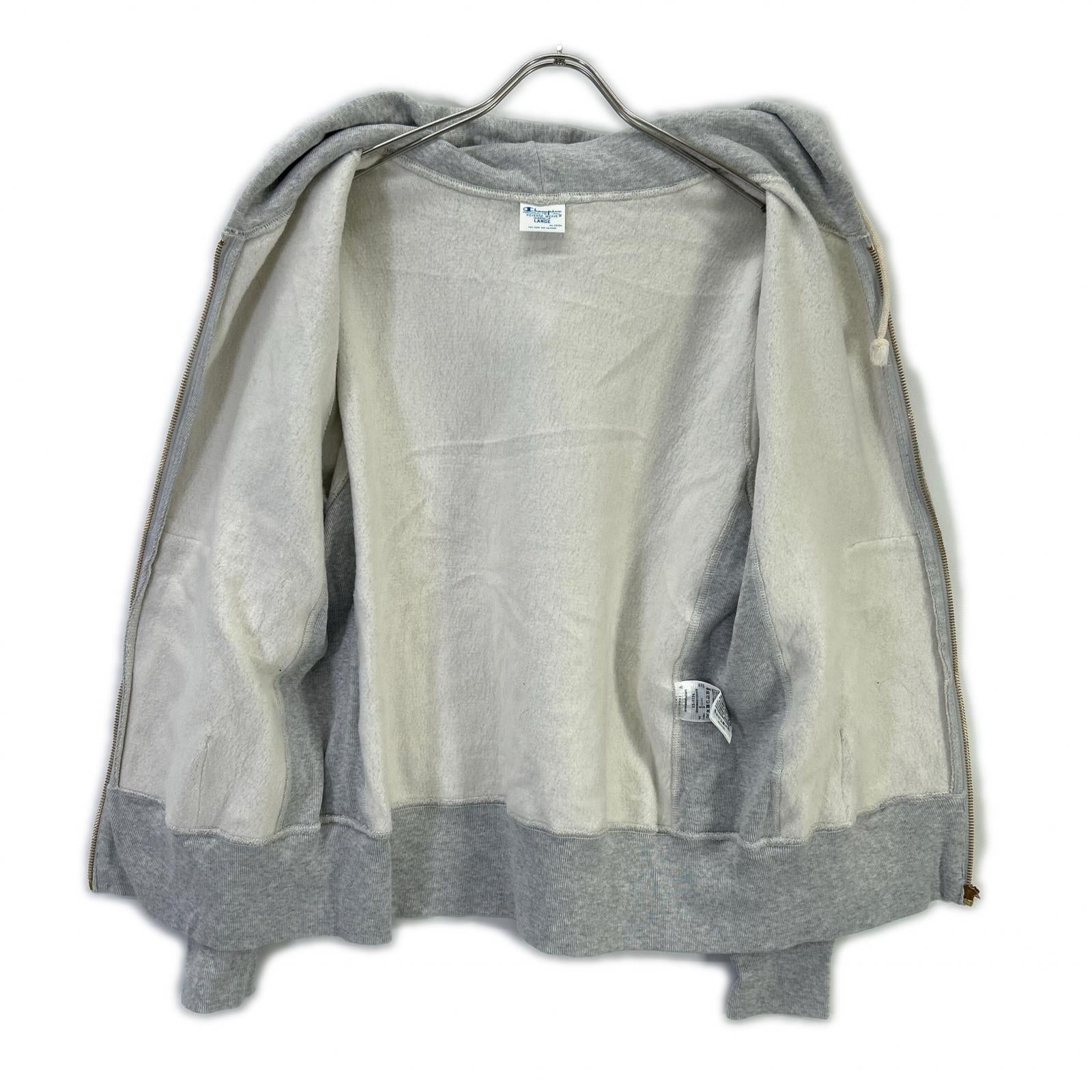 Champion チャンピオン C3-Y134 グレー Reverse Weave Zip Hooded Sweat ジップフーディ トップス