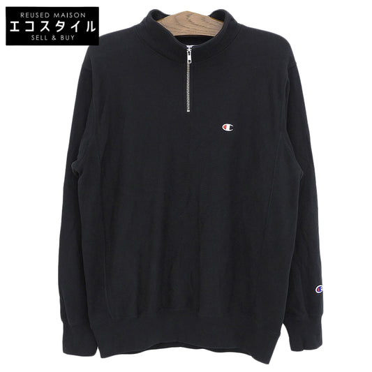 Champion チャンピオン REVERSE WEAVE HALF ZIP SWEATSHIRT プルオーバースウェット トップス メンズ ブラック L C3-Z005 トップス