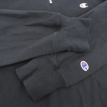 Champion チャンピオン REVERSE WEAVE HALF ZIP SWEATSHIRT プルオーバースウェット トップス メンズ ブラック L C3-Z005 トップス