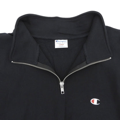 Champion チャンピオン REVERSE WEAVE HALF ZIP SWEATSHIRT プルオーバースウェット トップス メンズ ブラック L C3-Z005 トップス