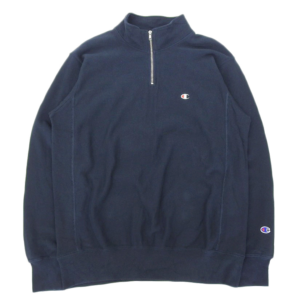 Champion チャンピオン REVERSE WEAVE HALF ZIP SWEATSHIRT プルオーバースウェット トップス メンズ ネイビー L C3-Z005 トップス