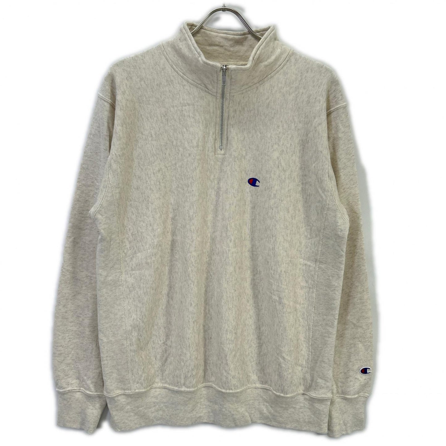 Champion チャンピオン C3-Z005 ホワイト REVERSE WEAVE HALF ZIP SWEATSHIRT プルオーバースウェット トップス