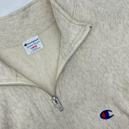 Champion チャンピオン C3-Z005 ホワイト REVERSE WEAVE HALF ZIP SWEATSHIRT プルオーバースウェット トップス