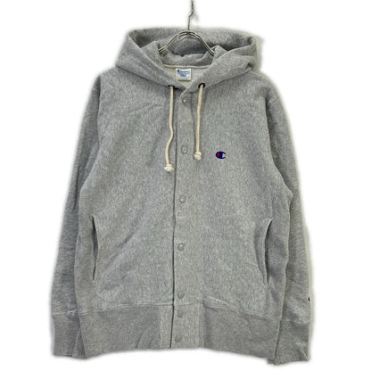 Champion チャンピオン C3-A120 グレー REVERSE WEAVE SNAP HOODED SWEATSHIRT スナップフーディ トップス