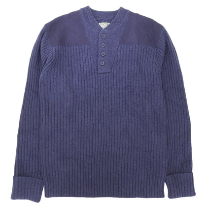 L.L.Bean エルエルビーン コマンドセーター メリノウール100% ヘンリーネックニット トップス メンズ ブルー M-REG 228198 トップス