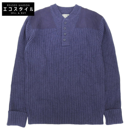 L.L.Bean エルエルビーン コマンドセーター メリノウール100% ヘンリーネックニット トップス メンズ ブルー M-REG 228198 トップス