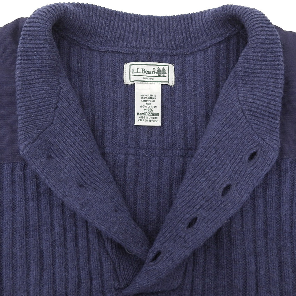 L.L.Bean エルエルビーン コマンドセーター メリノウール100% ヘンリーネックニット トップス メンズ ブルー M-REG 228198 トップス