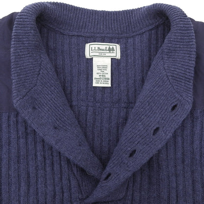 L.L.Bean エルエルビーン コマンドセーター メリノウール100% ヘンリーネックニット トップス メンズ ブルー M-REG 228198 トップス