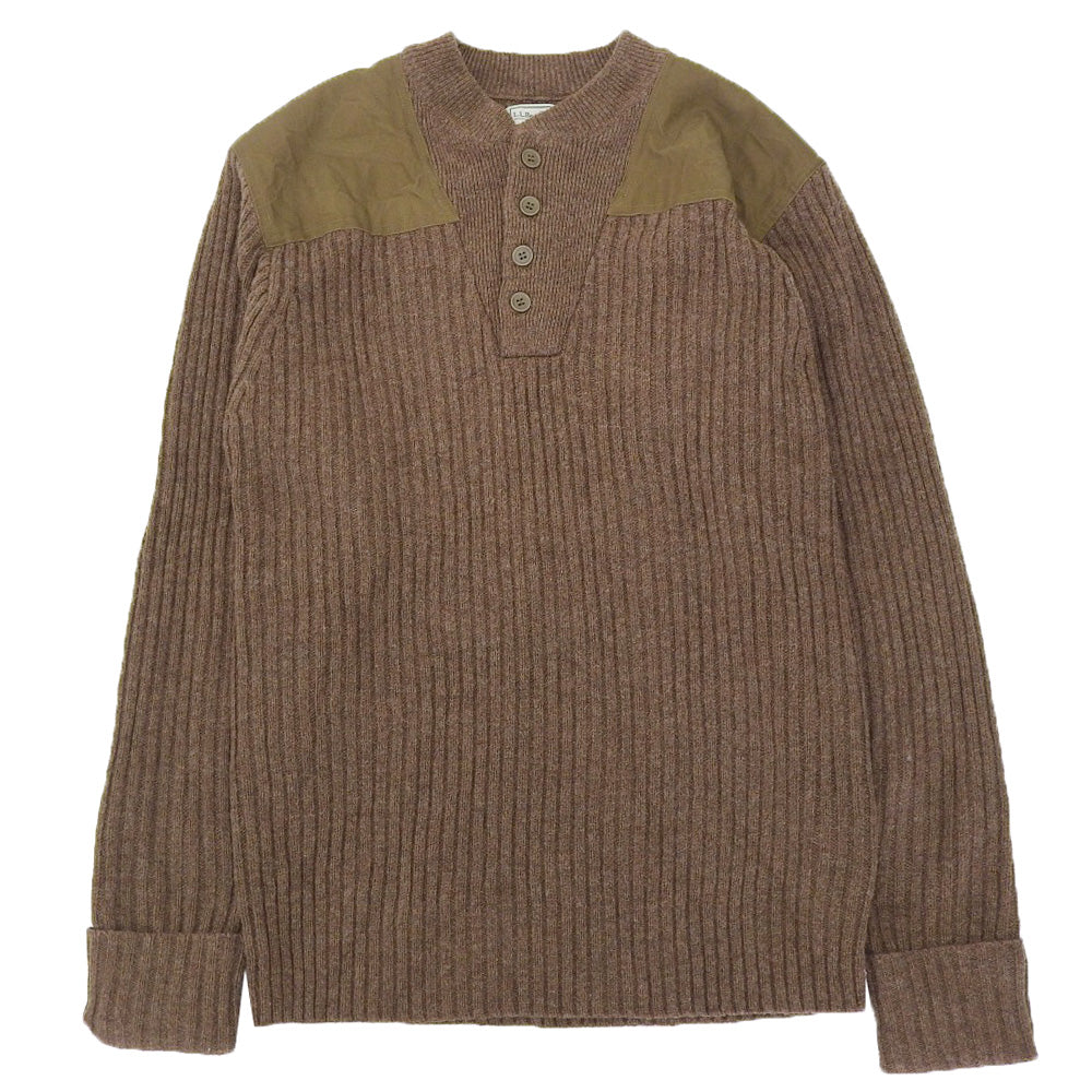 L.L.Bean エルエルビーン コマンドセーター メリノウール100% ヘンリーネックニット トップス メンズ ブラウン M-REG 228198 トップス