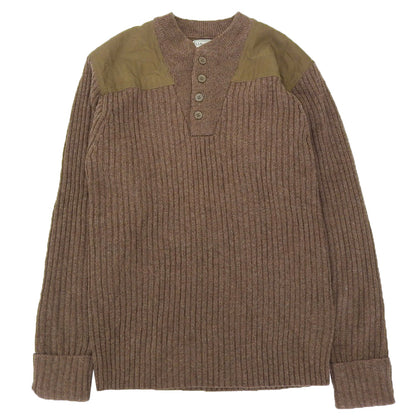 L.L.Bean エルエルビーン コマンドセーター メリノウール100% ヘンリーネックニット トップス メンズ ブラウン M-REG 228198 トップス