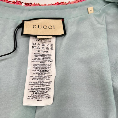 GUCCI グッチ 653449 XKBTI ピンク ラメスパンコール メタリックシーケンスジャケット ジャケット