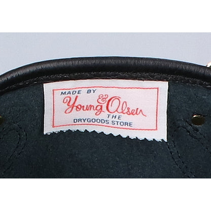 YOUNG＆OLSEN ヤングアンドオルセン EMBOSSED LEATHER HAVERSAC シボレザー 2WAYショルダー ハンドバッグ