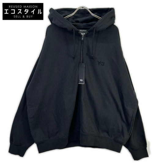 Y-3 KA3107 2025 model Black Brushed Terry Zip Hoodie Brushed Terry Zip Hoodie Jacket