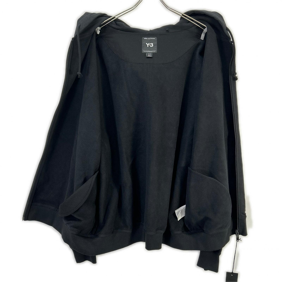 Y-3 KA3107 2025 model Black Brushed Terry Zip Hoodie Brushed Terry Zip Hoodie Jacket