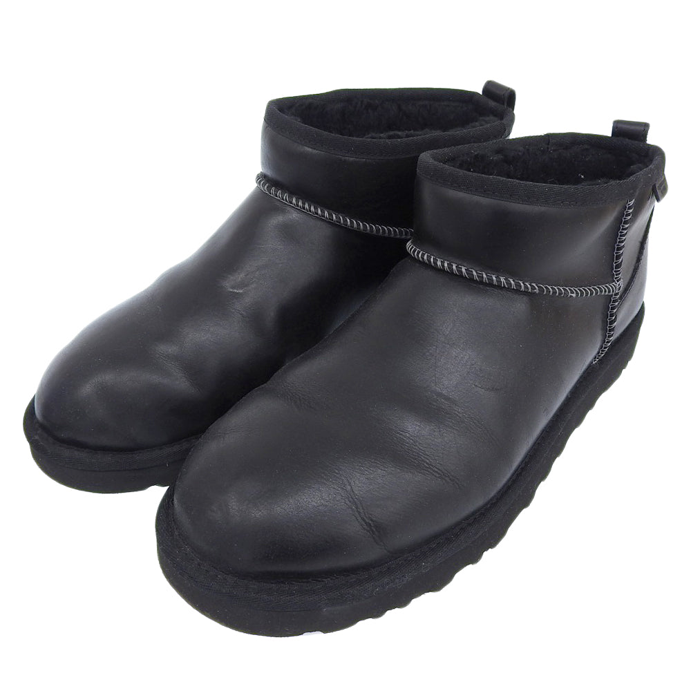 UGG アグ Classic Ultra Mini LTHR Regen リゲンブーツ シューズ メンズ レザー ブラック 29cm 1158191 シューズ