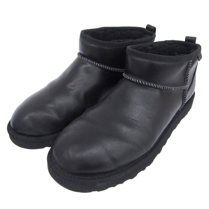 UGG アグ Classic Ultra Mini LTHR Regen リゲンブーツ シューズ メンズ レザー ブラック 29cm 1158191 シューズ