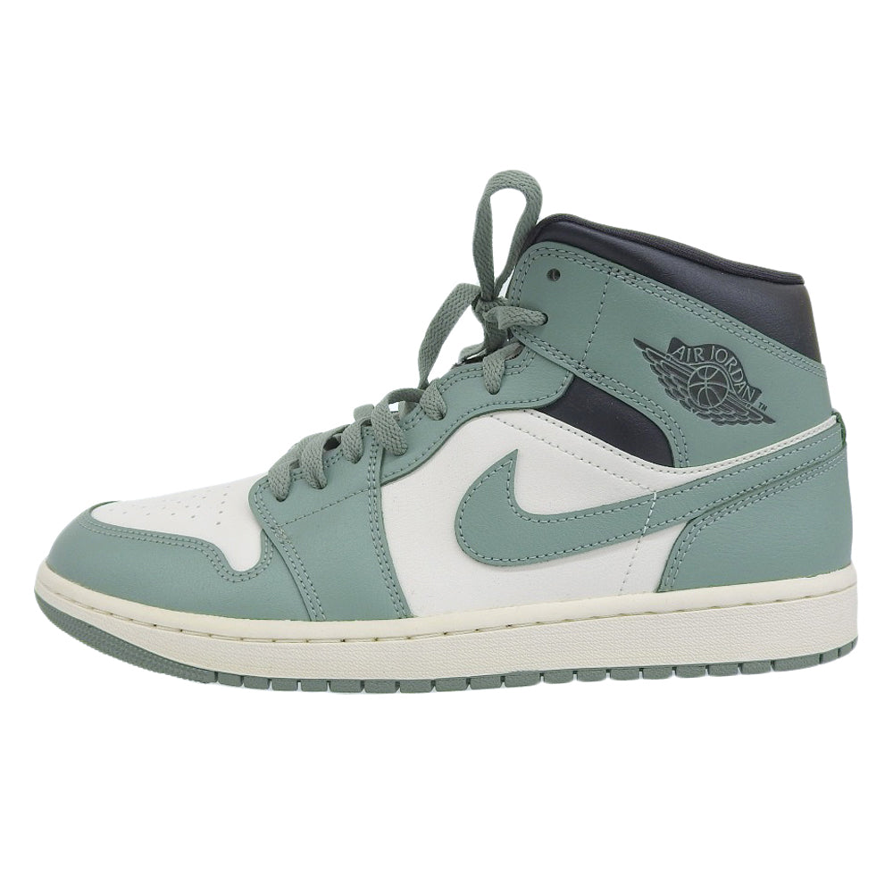 NIKE Nike Like New JADE SMOKE Green AIR JORDAN 1 MID Shoes Men's Sail/Jade Smoke 29cm BQ6472-130 Shoes