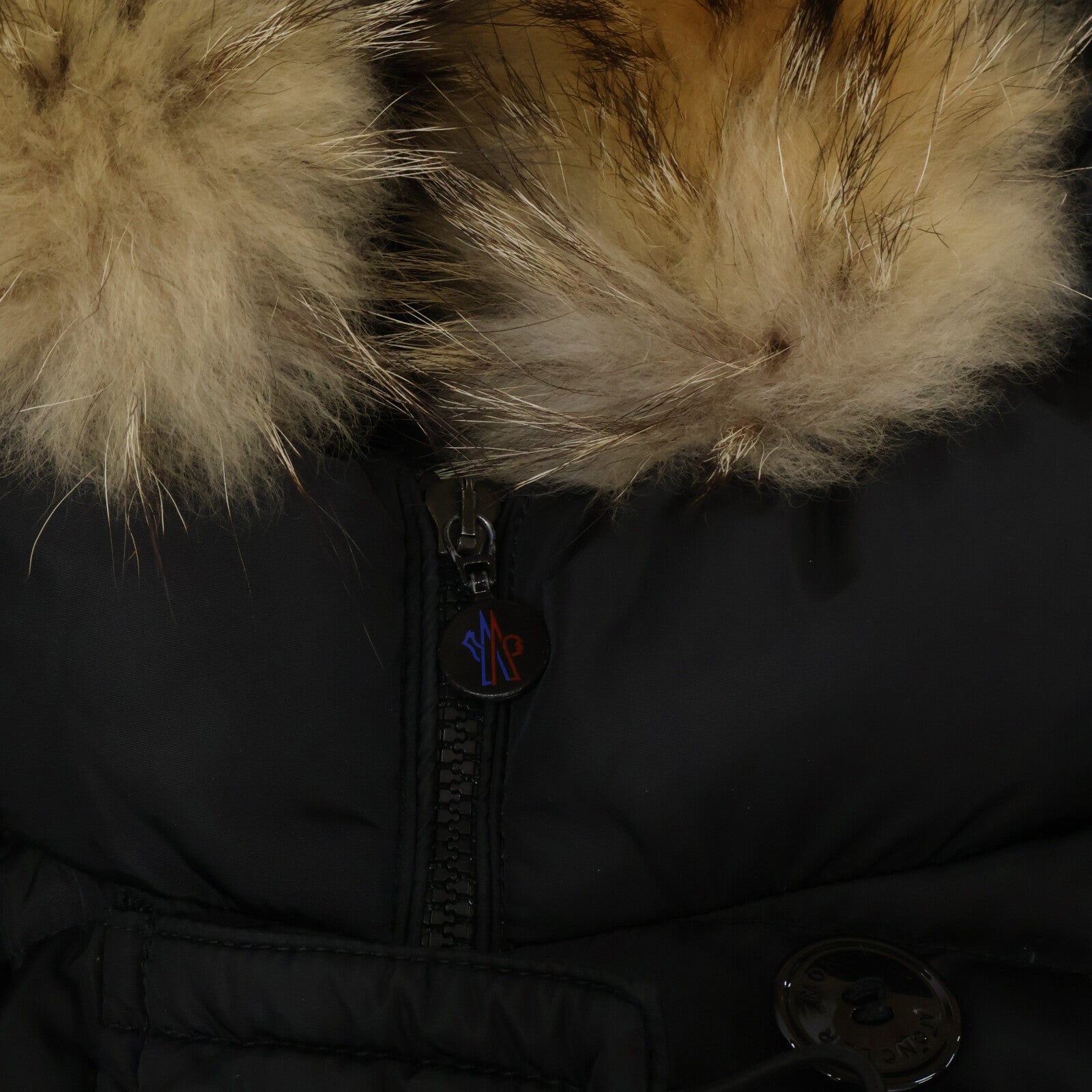 MONCLER Moncler GENEVRIER Genévrier belted hooded down coat with fur