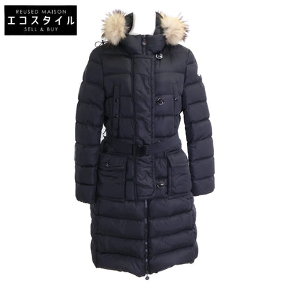 MONCLER Moncler GENEVRIER Genévrier belted hooded down coat with fur