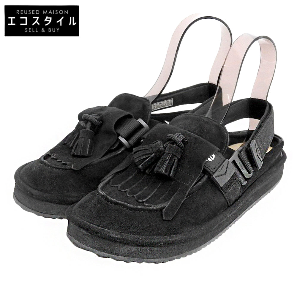SHAKA シャカ モック ミュール タッセル スエード MOC MULE TASSEL SUEDE ミュールサンダル シューズ メンズ ブラック 27cm シューズ