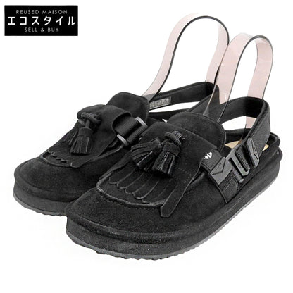 SHAKA シャカ モック ミュール タッセル スエード MOC MULE TASSEL SUEDE ミュールサンダル シューズ メンズ ブラック 27cm シューズ