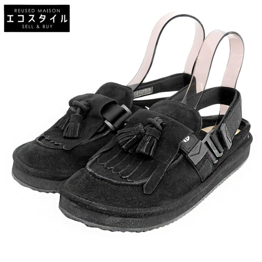 SHAKA シャカ モック ミュール タッセル スエード MOC MULE TASSEL SUEDE ミュールサンダル シューズ メンズ ブラック 27cm シューズ
