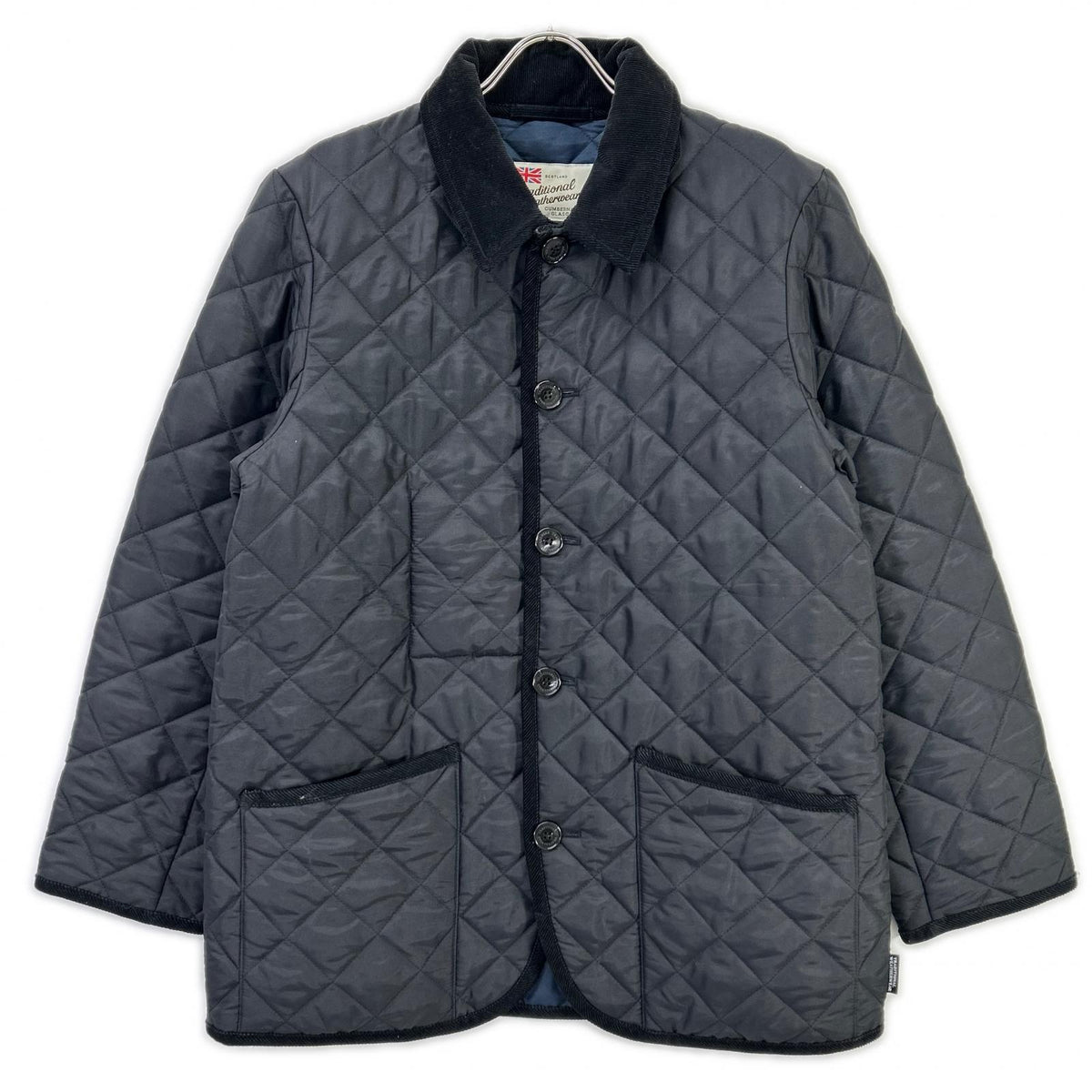 TRADITIONAL WEATHERWEAR トラディショナルウェザーウェア G232APQCO0326AA Black Corduroy-Collar Quilted Jacket Jacket