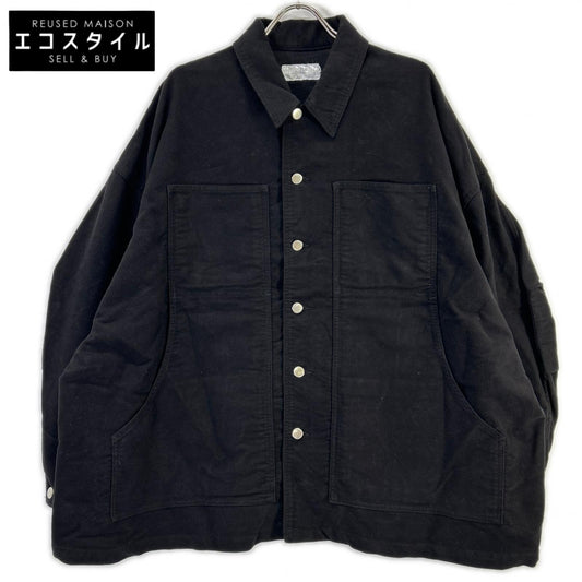 FOLL フォル 2024 24-011-684-0006-3-0 Black Cocoon Moleskin Utility Jacket Jacket