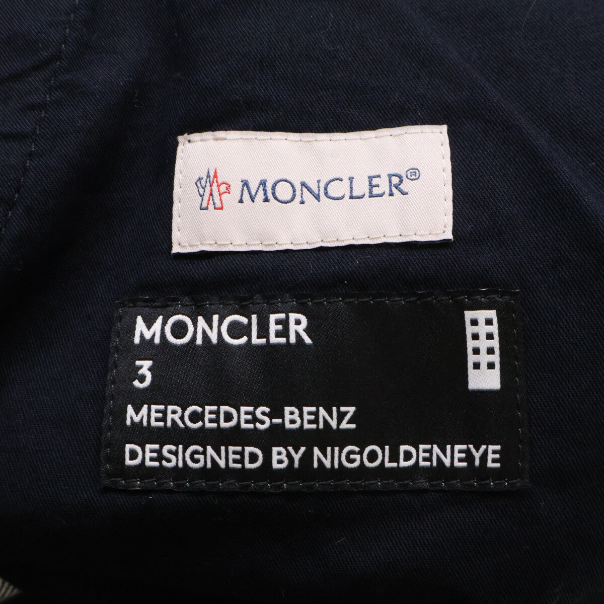 MONCLER モンクレール GENIUS 3 ジーニアス3 x MERCEDES-BENZ BY NIGO【新品同様/24年製】K14012A00002 PANTALONE ロゴ刺繍 ジップフライ デニムパンツ ボトムス