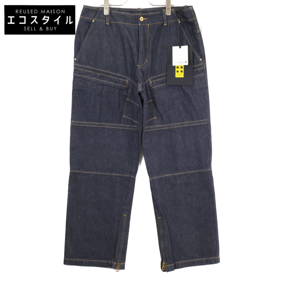 MONCLER モンクレール GENIUS 3 ジーニアス3 x MERCEDES-BENZ BY NIGO【新品同様/24年製】K14012A00002 PANTALONE ロゴ刺繍 ジップフライ デニムパンツ ボトムス