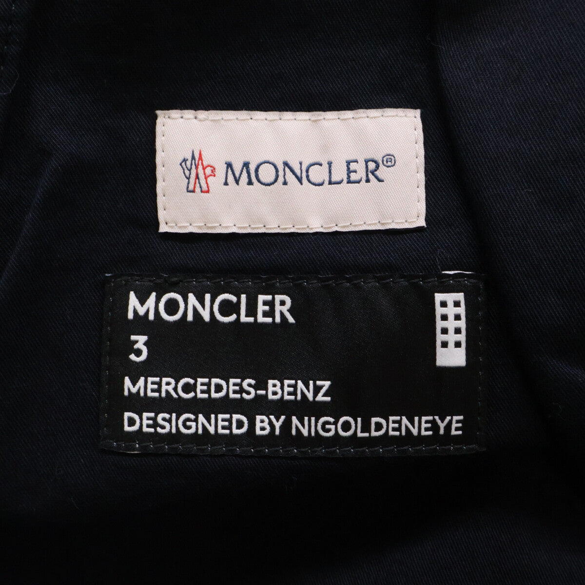 MONCLER モンクレール GENIUS 3 ジーニアス3 x MERCEDES-BENZ BY NIGO【新品同様/24年製】K14012A00002 PANTALONE ロゴ刺繍 ジップフライ デニムパンツ ボトムス