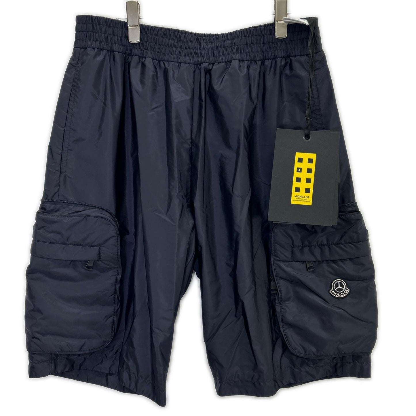 MONCLER モンクレール 【GENIUS】×MERCEDES-BENZ BY NIGO 25SS BERMUDA ダークネイビー カーゴポケット テクニカルナイロンショーツ ボトムス