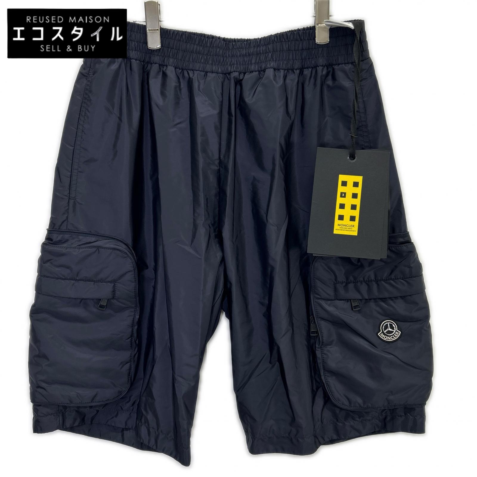 MONCLER モンクレール 【GENIUS】×MERCEDES-BENZ BY NIGO 25SS BERMUDA ダークネイビー カーゴポケット テクニカルナイロンショーツ ボトムス