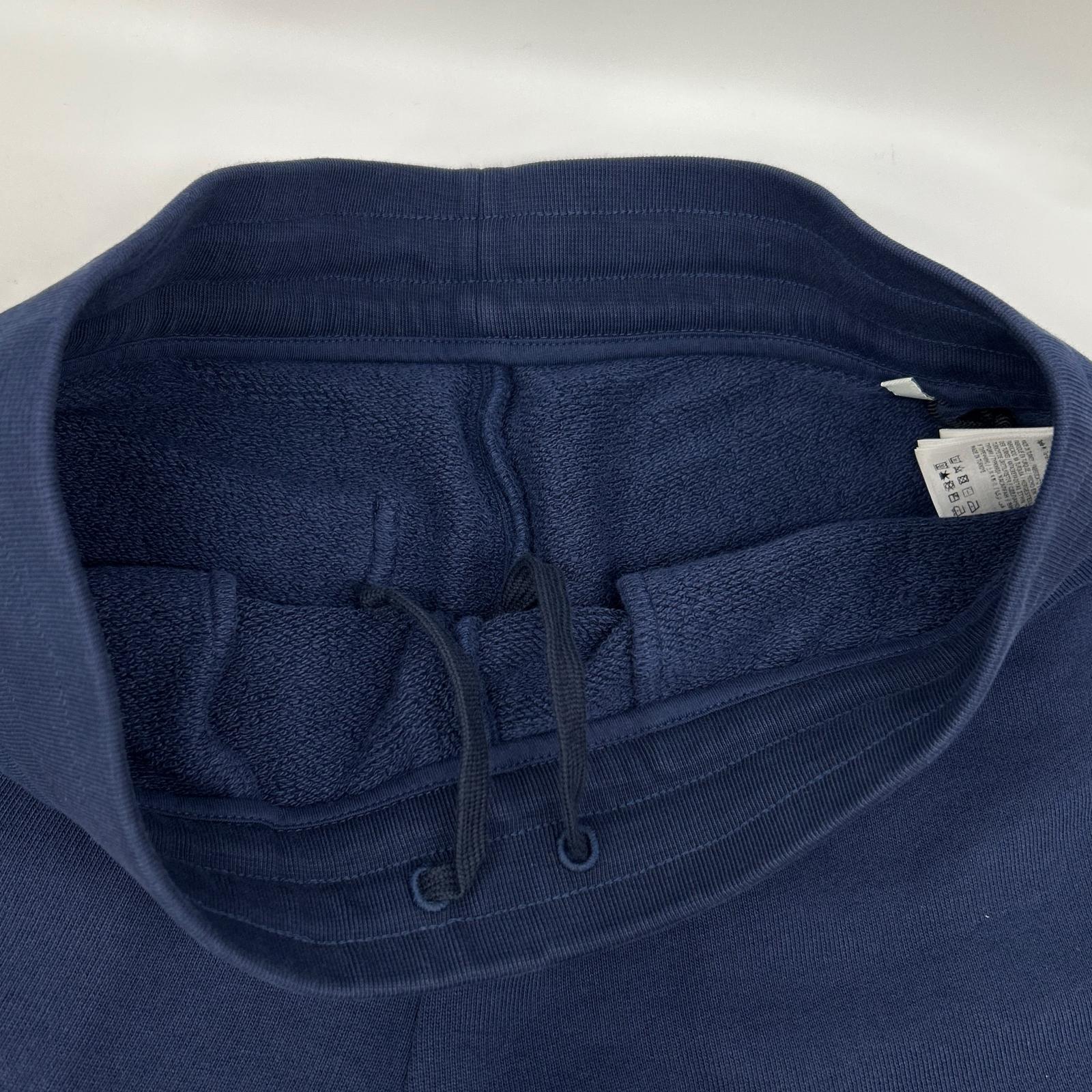 MONCLER モンクレール 【GENIUS】×MERCEDES-BENZ BY NIGO 25SS SHORTS ネイビー×イエロー コットン ロゴ刺繍 スウェットショーツ ボトムス