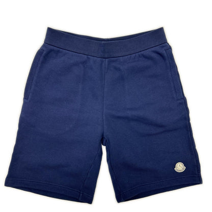 MONCLER モンクレール 【GENIUS】×MERCEDES-BENZ BY NIGO 25SS SHORTS ネイビー×イエロー コットン ロゴ刺繍 スウェットショーツ ボトムス