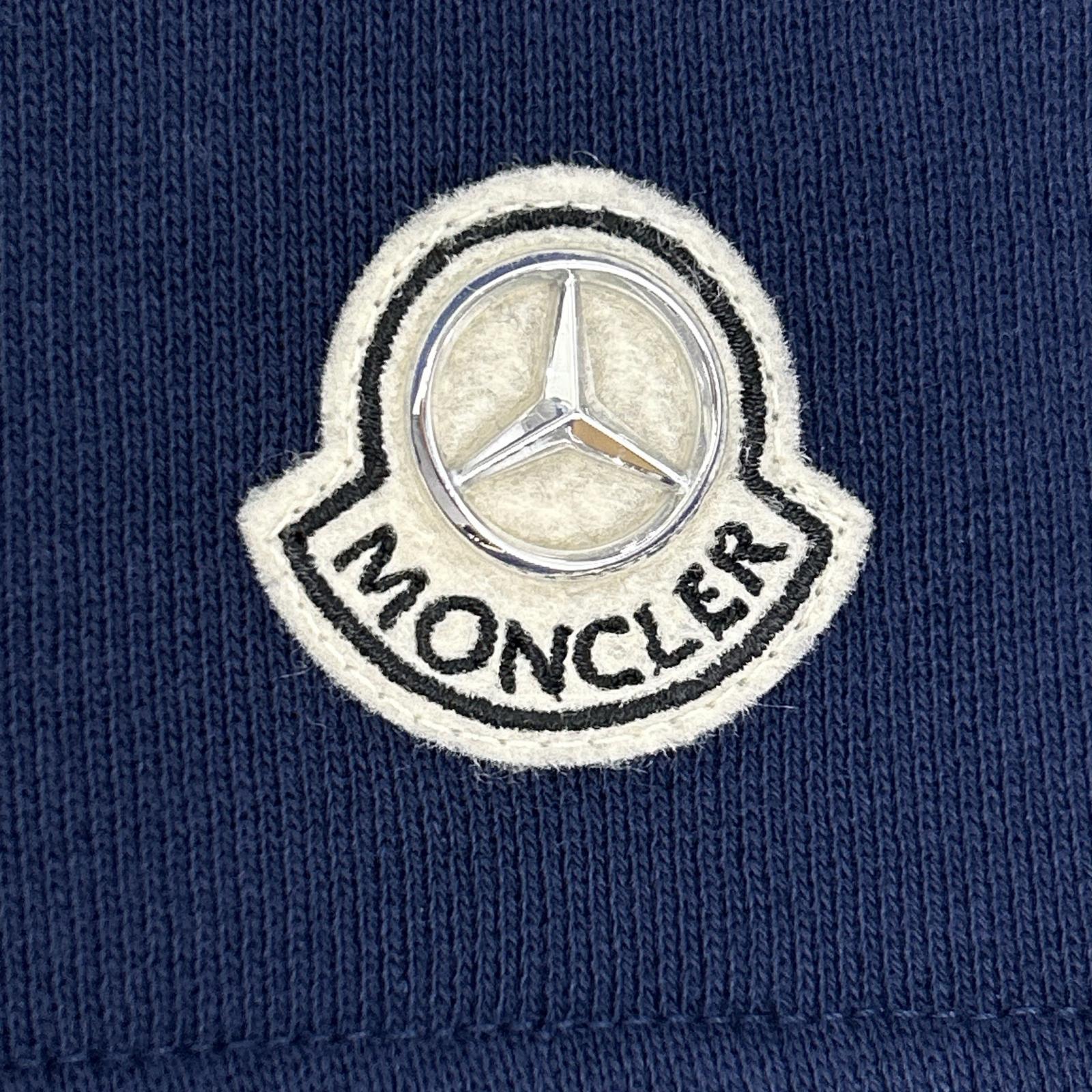 MONCLER モンクレール 【GENIUS】×MERCEDES-BENZ BY NIGO 25SS SHORTS ネイビー×イエロー コットン ロゴ刺繍 スウェットショーツ ボトムス