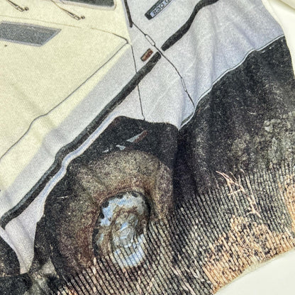 MONCLER モンクレール 【GENIUS】×MERCEDES-BENZ BY NIGO 25SS GIROCOLLO TRICOT ホワイト アーカイブフォトプリント コットンニットプルオーバー トップス