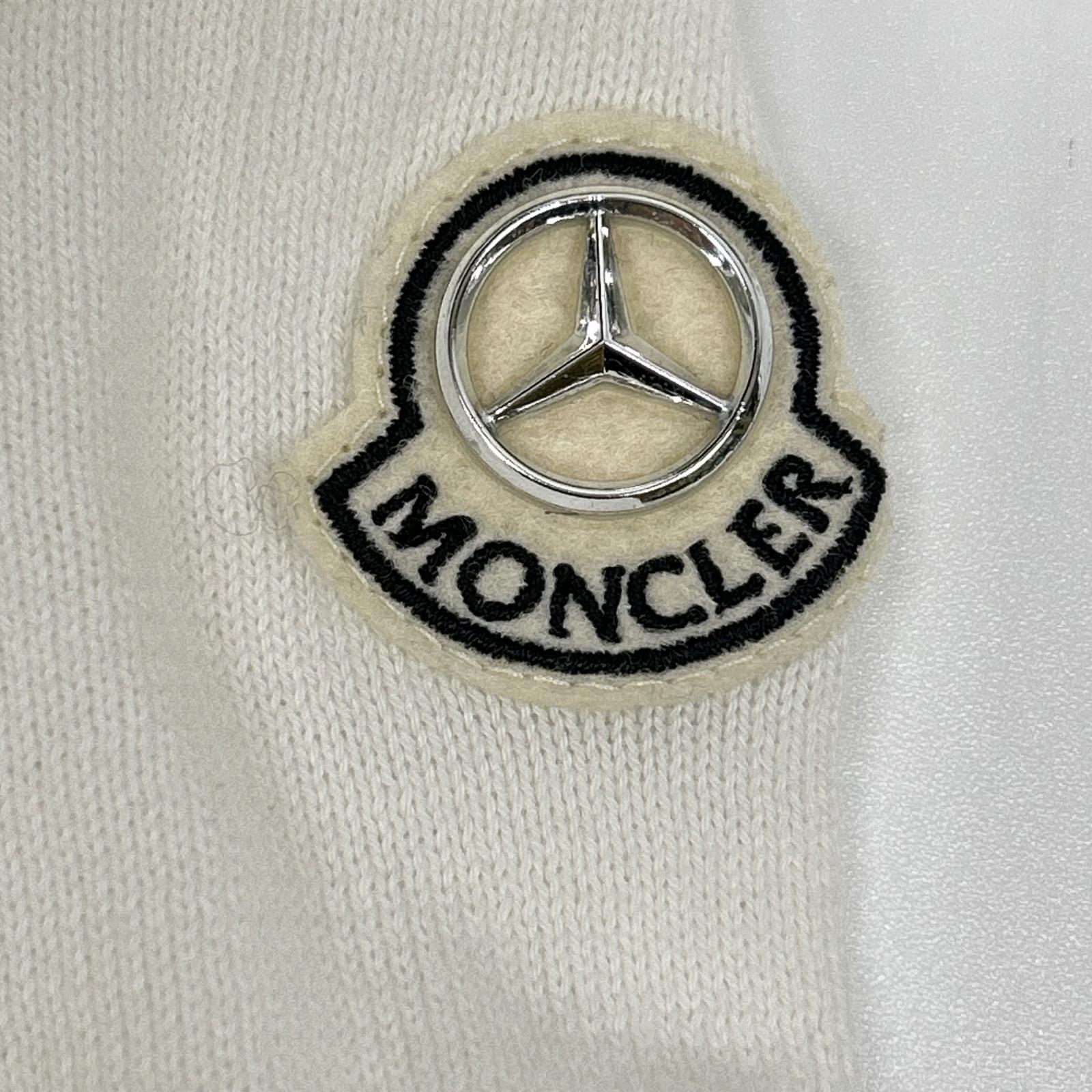 MONCLER モンクレール 【GENIUS】×MERCEDES-BENZ BY NIGO 25SS GIROCOLLO TRICOT ホワイト アーカイブフォトプリント コットンニットプルオーバー トップス