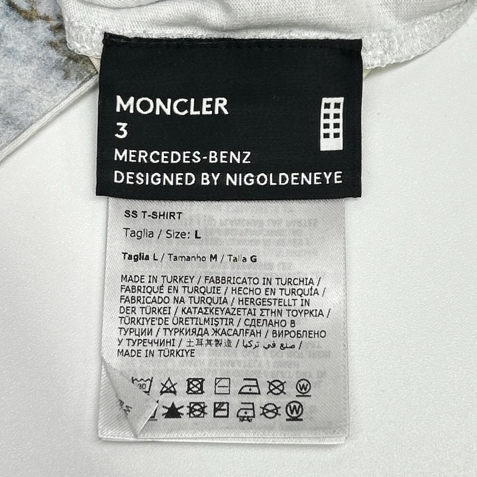 MONCLER モンクレール 【GENIUS】×MERCEDES-BENZ BY NIGO 25SS SS T-SHIRT ホワイト コットン アーカイブフォトプリント Tシャツ トップス