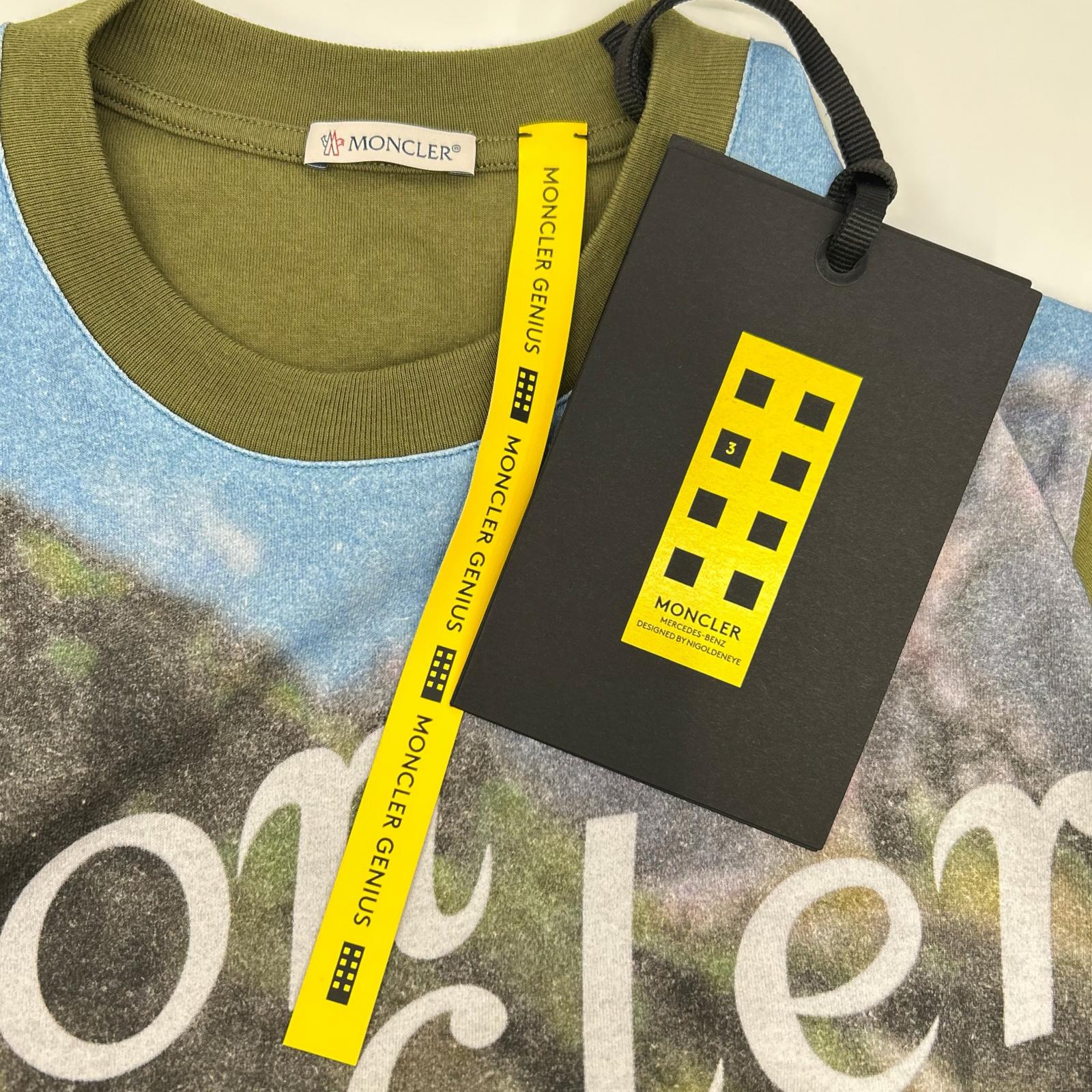MONCLER モンクレール 【GENIUS】×MERCEDES-BENZ BY NIGO 25SS SS T-SHIRT カーキ コットン アーカイブフォトプリント Tシャツ トップス